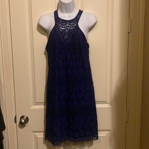 Blue lace cocktail dress my Francesca